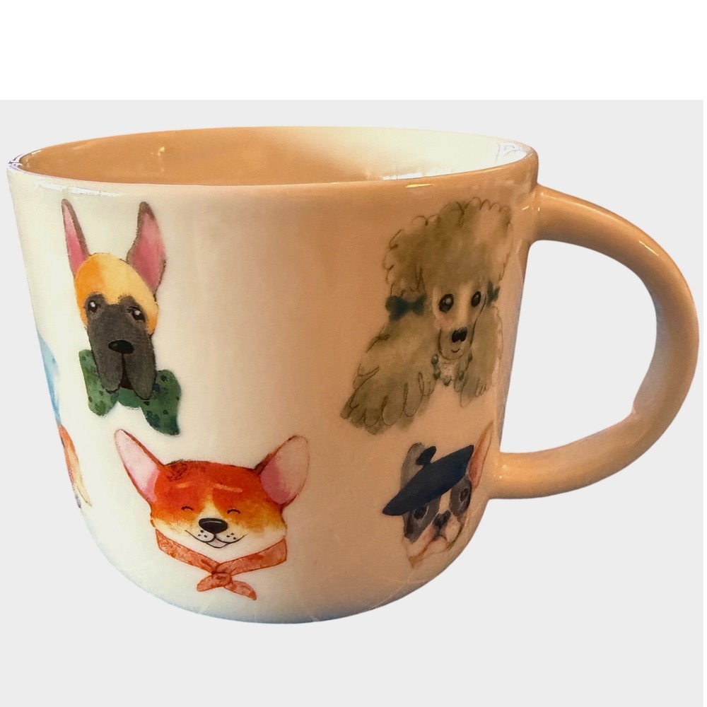 Sur La Table Dog Portrait Mug OS l Watercolor Frenchie Pug More